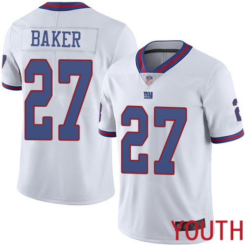 Youth New York Giants #27 Deandre Baker Limited White Rush Vapor Untouchable Football NFL Jersey